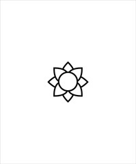 Sticker - flower icon,vector best line icon.