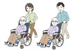 © 無印かげひと - 高齢男性を笑顔で介護する家族