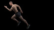 © Tritons - 3D Rendering :  a running muscular male character