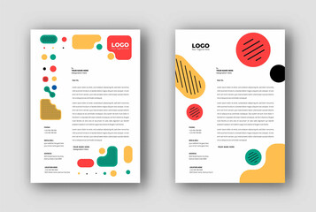 Wall Mural - Business letterhead templates design, Vector illustration.