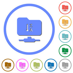 Poster - FTP sort descending icons with shadows and outlines