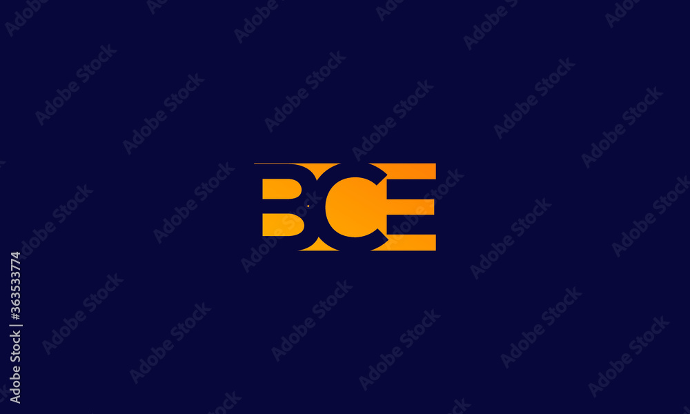 Alphabet letter icon symbol monogram logo BCE