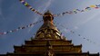 Swayambhunath stupa is an ancient religious architecture. Kathmandu, Nepal
