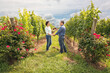 © romylee - a couple drinking wine at a winery