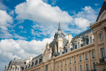 RENNES, FRANCE - April 28, 2018: Antique building view in Old Town in Rennes, France