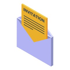 Poster - Headhunter invitation icon. Isometric of headhunter invitation vector icon for web design isolated on white background