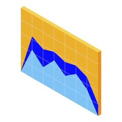 Poster - Headhunter graph chart icon. Isometric of headhunter graph chart vector icon for web design isolated on white background