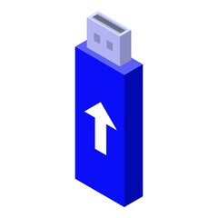 Poster - Administrator usb flash icon. Isometric of administrator usb flash vector icon for web design isolated on white background