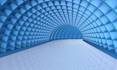 abstract blue tunnel