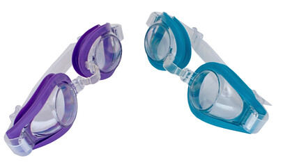 Glasses for swimming isolated on a white