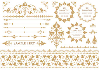Wall Mural - vector set of vintage design elements