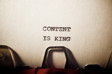 Poster - Content is king text