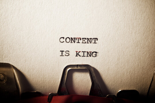 Content is king text