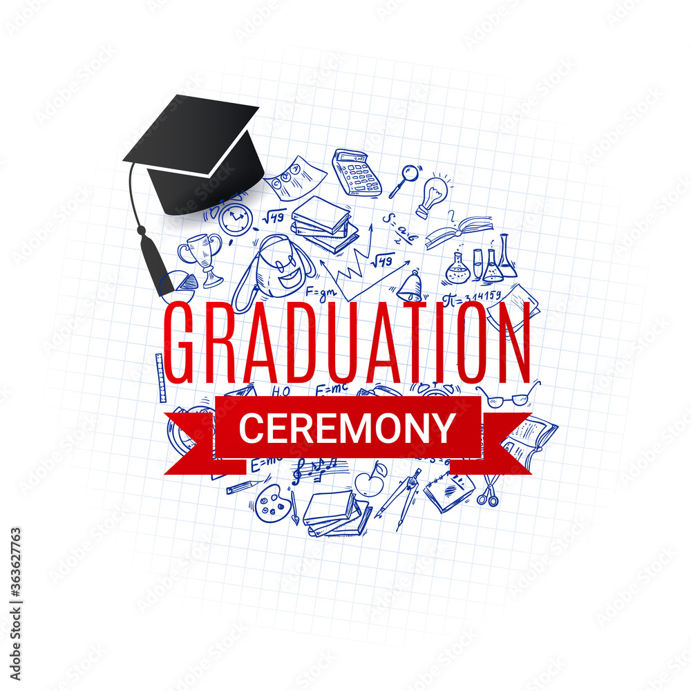 Congratulations Graduates. Vector design for the graduation party Stock ...