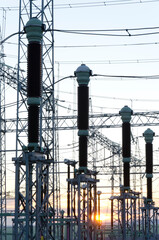 Electric power transmission lines, High voltage power transformer substation