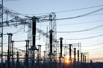 Electric power transmission lines, High voltage power transformer substation