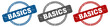 basics stamp. basics sign. basics label set