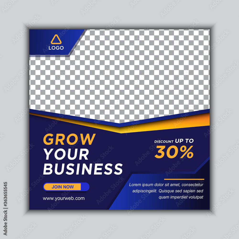 Business Marketing Agency Square Banner Social Media Post Instagram Banner for Business Promotion - obrazy, fototapety, plakaty 