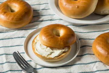 Wall Mural - Homemade Cream Cheese Bagel