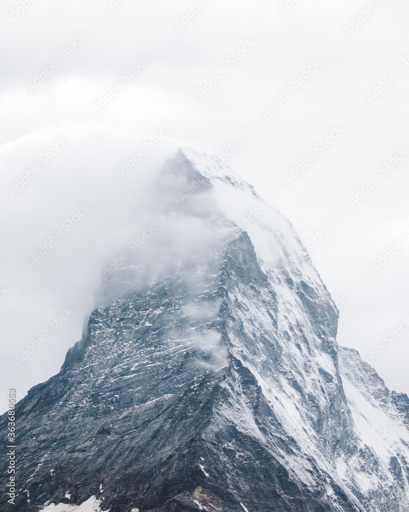 Scenic View Of Snowcapped Mountains Against Sky - obrazy, fototapety, plakaty 