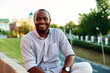 © etonastenka - Close up portrait of happy african american man laughing outdoors