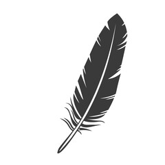 Wall Mural - Silhouette feather icon