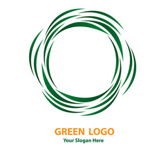 Wall Mural - Vector Logo Abstract Green Design in eps 10. Simple template and ready to use.