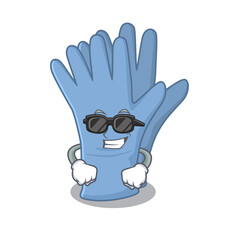 Sticker - cartoon character of medical gloves wearing classy black glasses