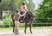 Riding Girl And Horse