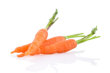 Wall Mural - carrots isolated on a white background