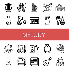 Wall Mural - melody icon set