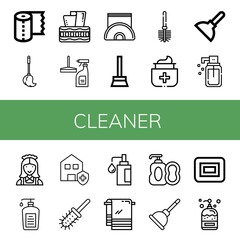 Poster - Set of cleaner icons