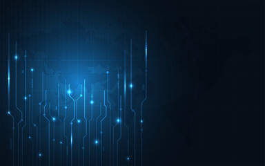 Aufkleber - vector abstract futuristic circuit board. hi-tech digital technology concept. future innovation deve