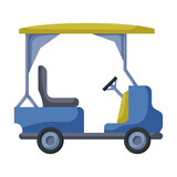 Fototapeta  - Golf cart vector icon.Cartoon vector icon isolated on white background golf cart.
