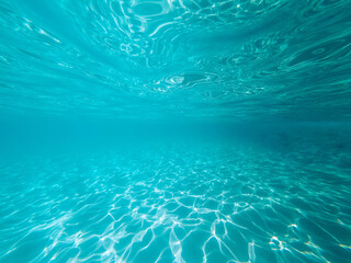 Wall Mural - blue underwater background in corsica