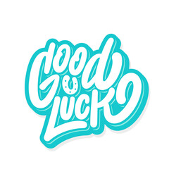 Canvas Print - Good luck. Farewell card. Vector lettering.