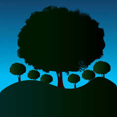 Wall Mural - Vector logo Tree Design in eps 10. Simple template and ready to use
