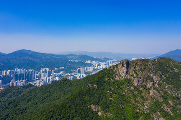 Wall Mural - Lion Rock mountain in Hong Kong