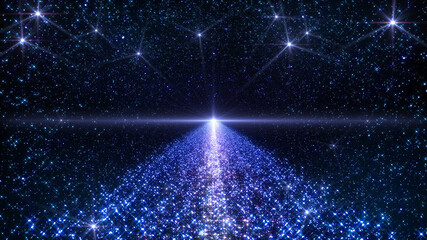 Wall Mural - Space Stars Galaxy milkyway road future illumination 3D illustration background