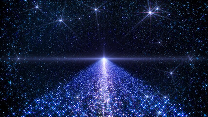 Wall Mural - Space Stars Galaxy milkyway road future illumination 3D illustration background