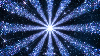 Wall Mural - Space Stars Galaxy Sun illumination radiant 3D illustration background