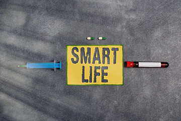Poster - text sign showing smart life. business photo showcasing technology that works to make living enjoyab