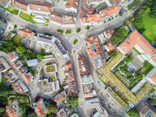Aerialphotography From St. Gallen City In Switzerland