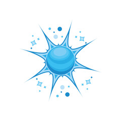 Wall Mural - fantastic planets on white background