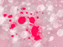 Crimson Red Spots On A Pastel Pink Background Abstract Watercolor