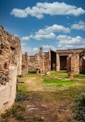 Wall Mural - Courtyard in Pompeii Ruins