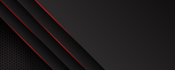 Wall Mural - Red black metal carbon neutral templates banner. Flier, postcard, corporate report, marketing, advertising, banner.Slide show, photo,slide for brochure,booklet