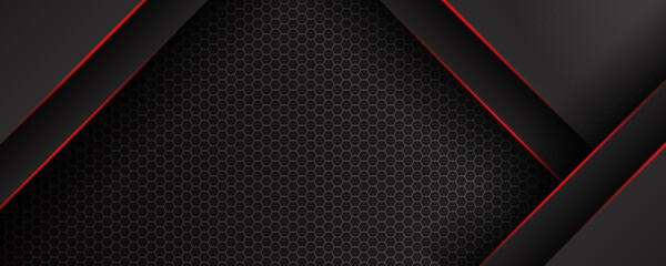 Red black metal carbon neutral templates banner. Flier, postcard, corporate report, marketing, advertising, banner.Slide show, photo,slide for brochure,booklet
