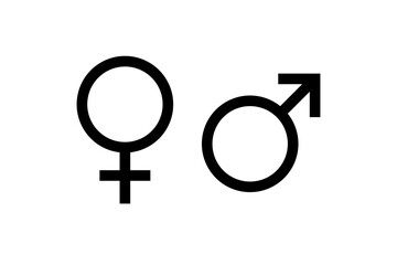  Gender line style Icon, Male and female symbol for your web site design, logo, app, UI. Vector illustration, isolated on white background