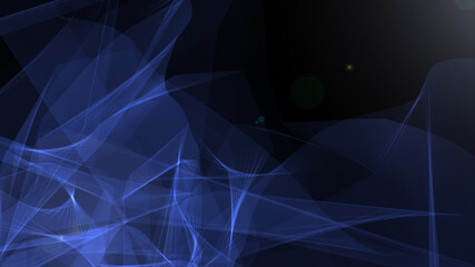 Leinwandbilder - Complex Connection Curve Line Consisting Swirl Wave Element Technology Illustration Background.
